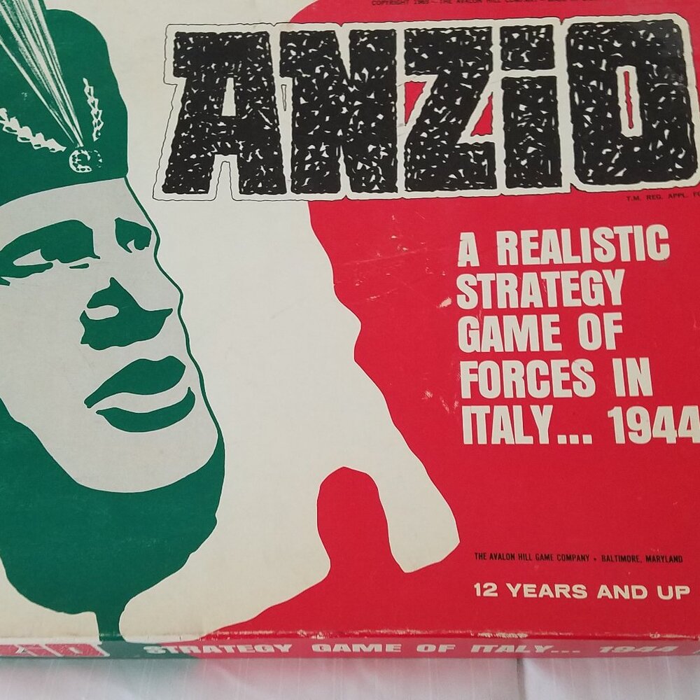 Vintage Avalon Hill Strategy Board game - Anzio